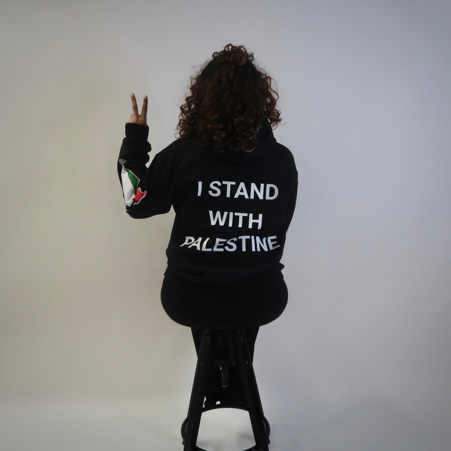 'I Stand with Palestine' Oversized Hoodie